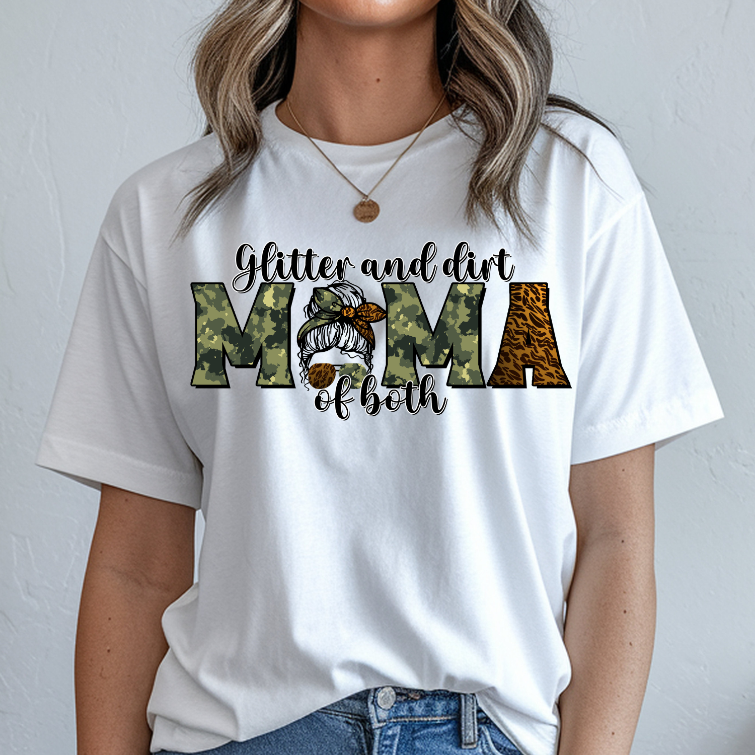 Glitter and Dirt - Mama of Both T-Shirt