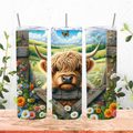 Highland Cow Fence Tumbler