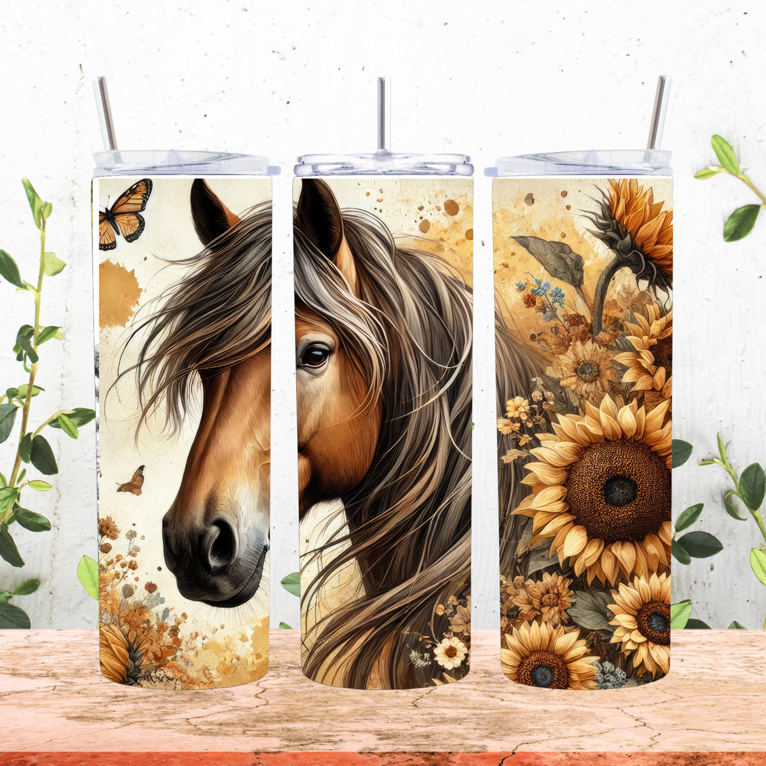 Sunflower Horse Tumbler