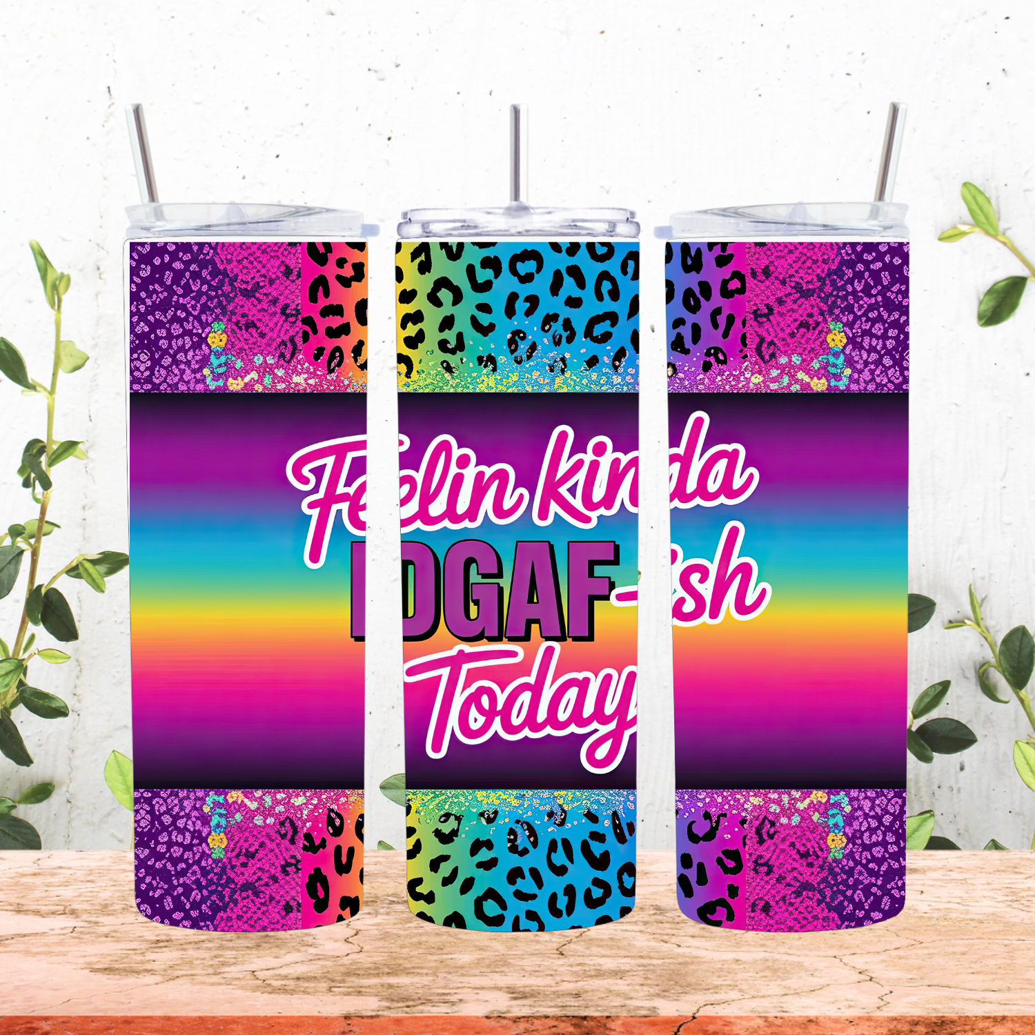 Lisa Frank Inspired Feeling Kinda IDGAF-ish Today Tumbler