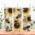 Bees and Sunflowers Tumbler