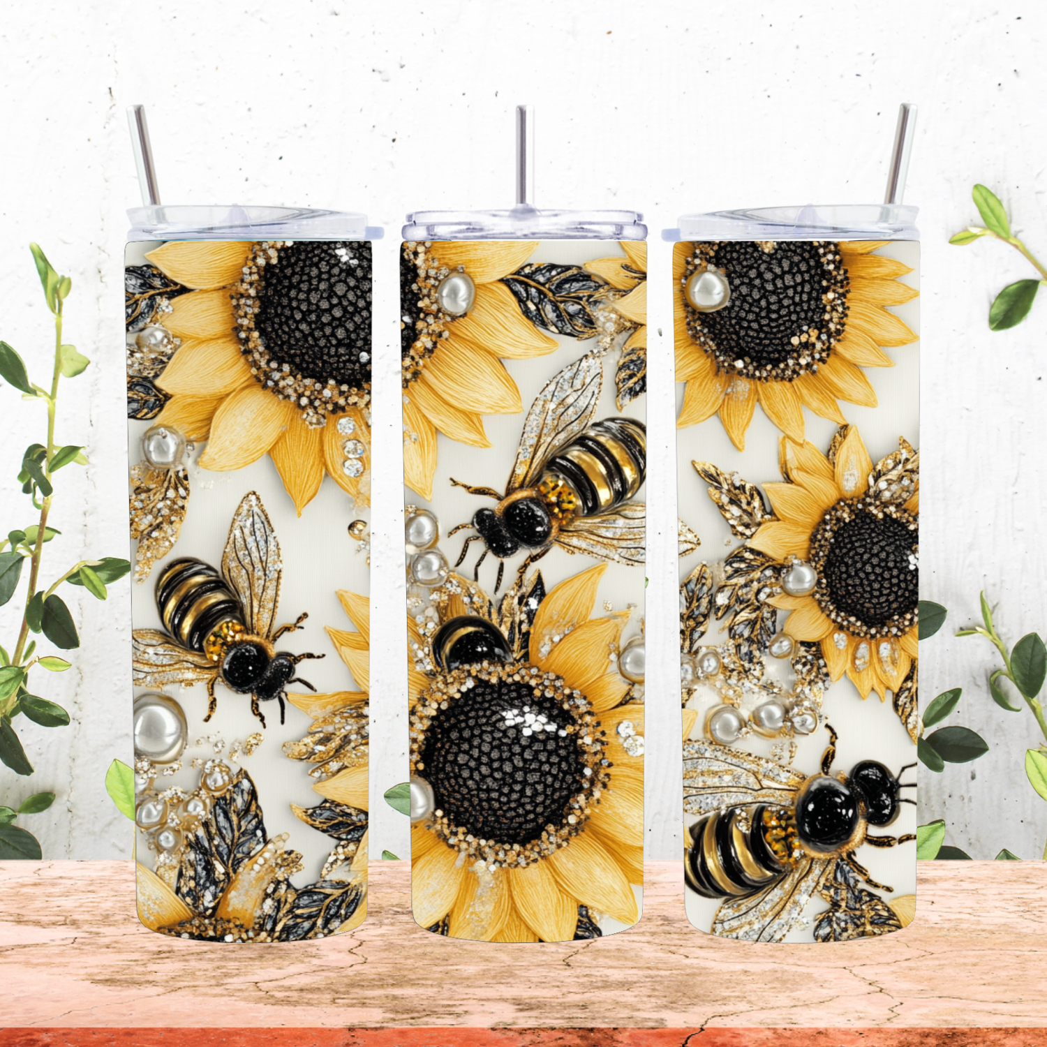 Bees and Sunflowers Tumbler