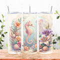 Watercolor Seahorse Tumbler