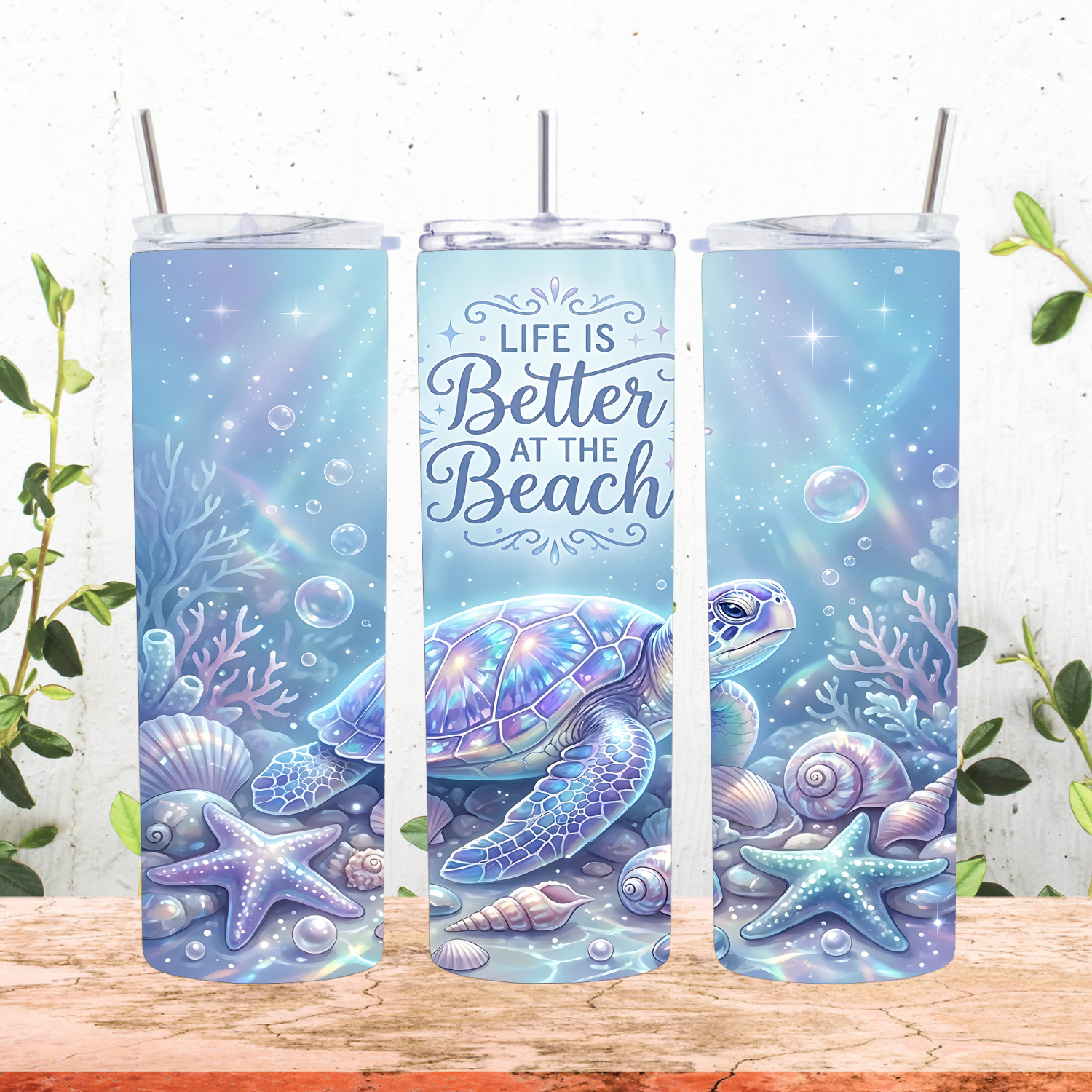 Life Is Better At The Beach Sea Turtle Tumbler