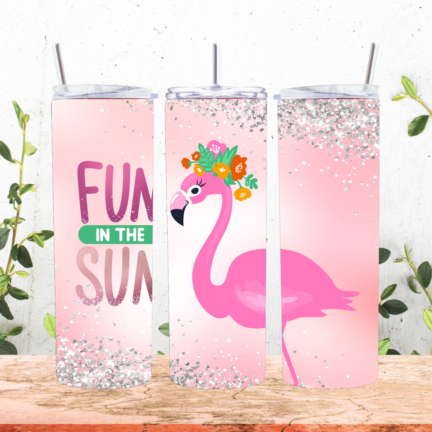 Fun In The Sun Flamingo Tumbler