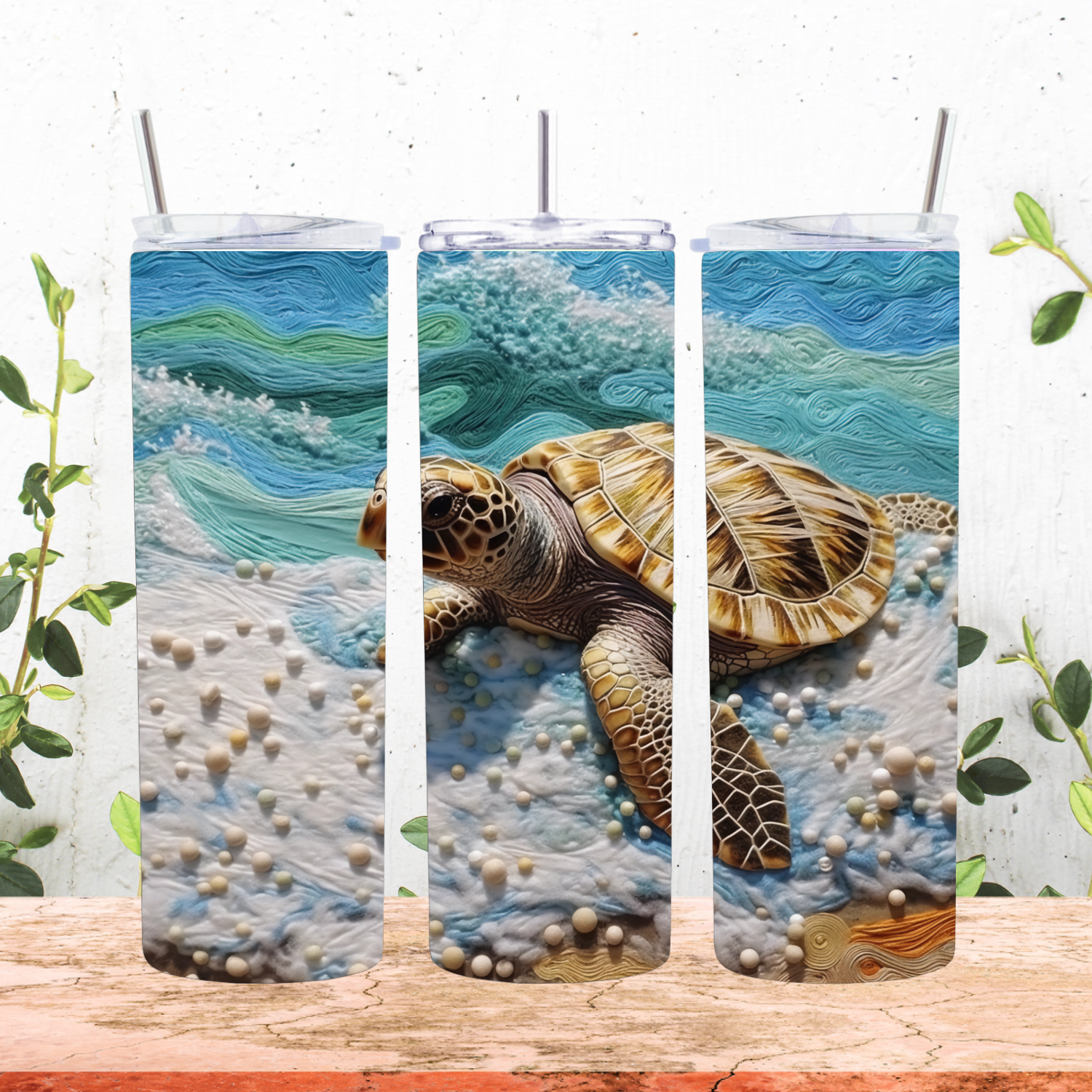 3D Sea Turtle Tumbler